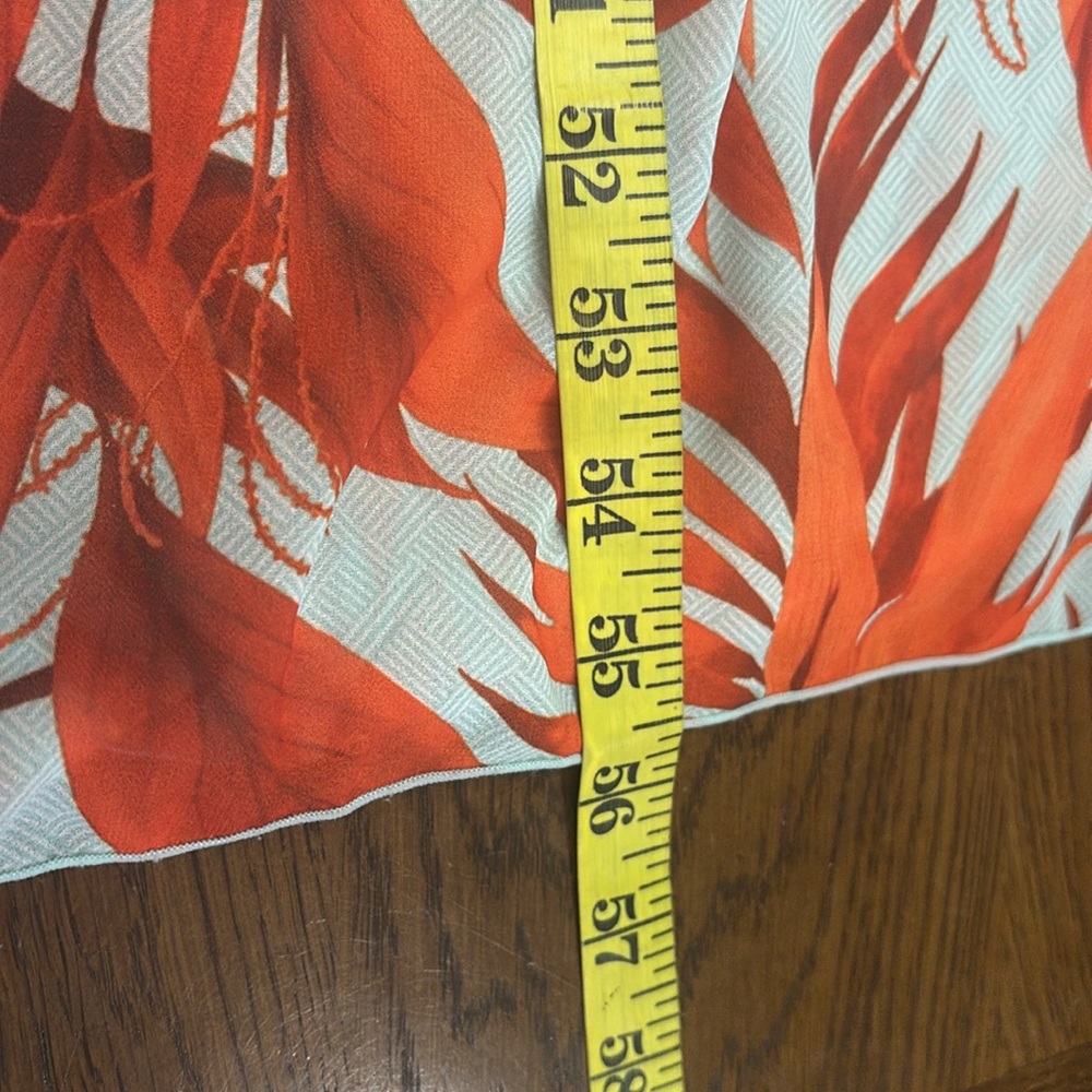 H &M Orange & Pale Green Palm Maxi Dress - Picture 11 of 12